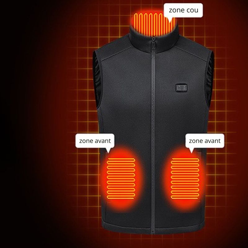 Gilet Chauffant Électrique Moto 8 Zones | Volcam™ - LE PRATIQUE DU MOTARD