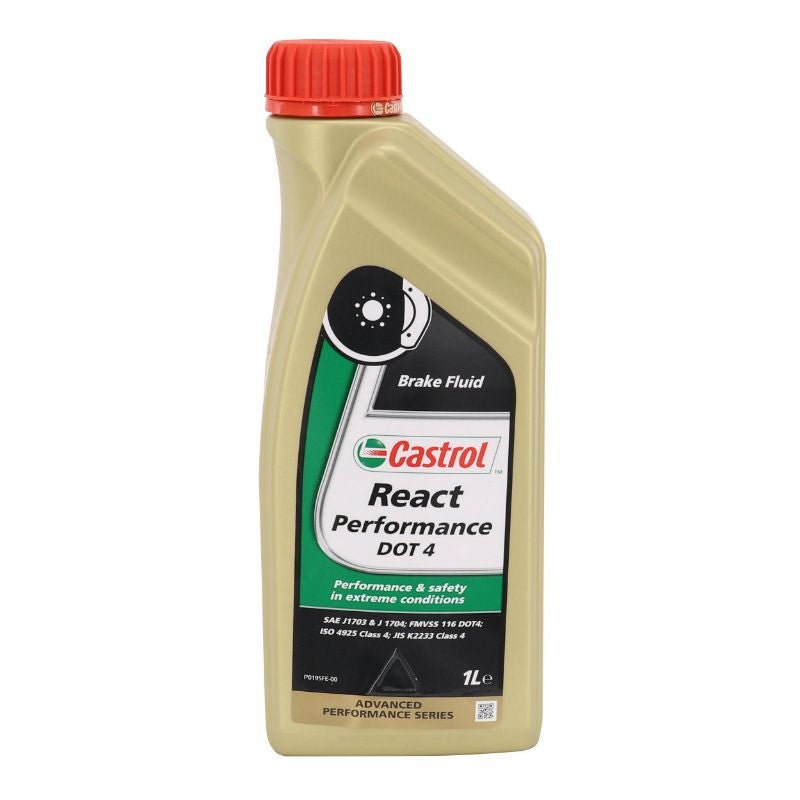 LIQUIDE DE FREIN CASTROL DOT 4 REACT PERFORMANCE (1L) 100% SYNTHETIQUE - LE PRATIQUE DU MOTARD