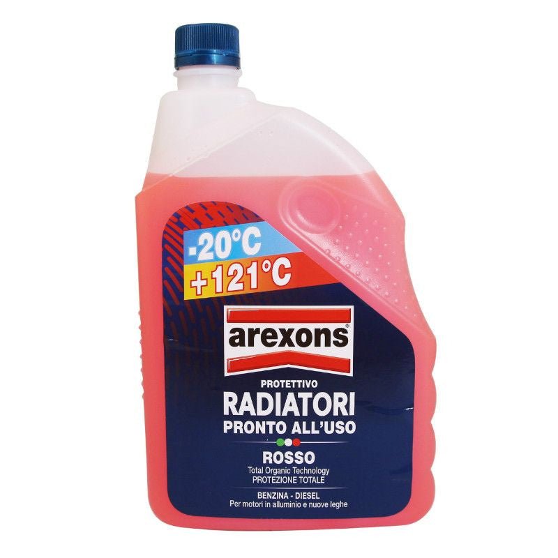 LIQUIDE DE REFROIDISSEMENT AREXONS UNIVERSAL - 20°C/+121°C ROUGE (2L) - LE PRATIQUE DU MOTARD