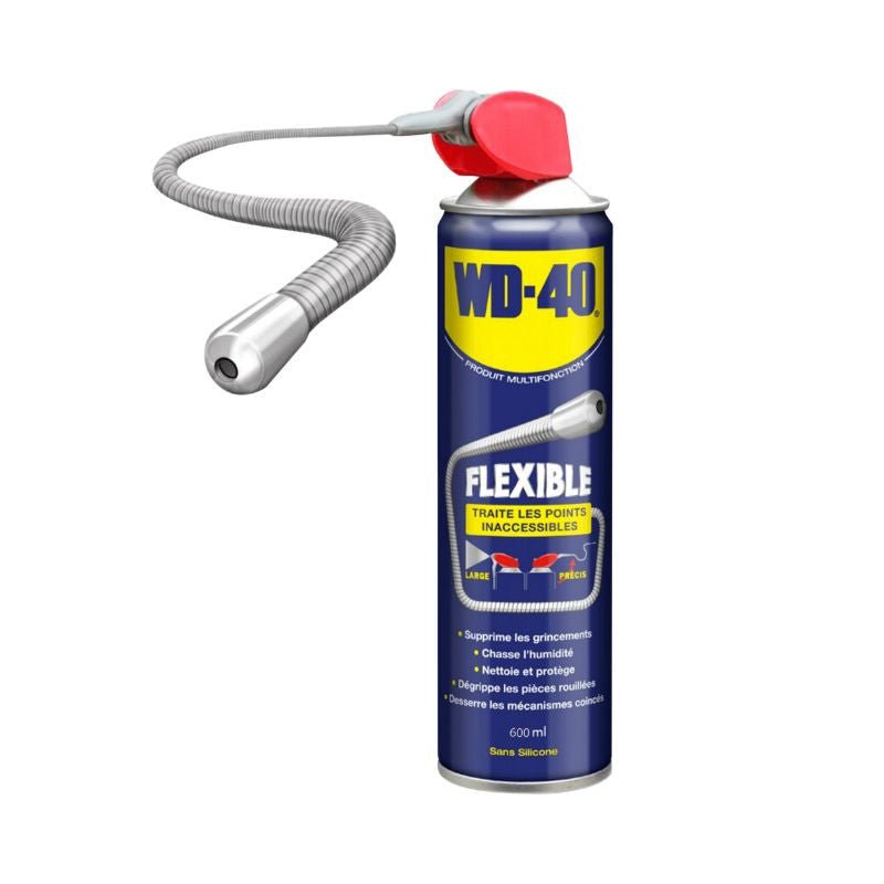 LUBRIFIANT WD - 40 MULTIFONCTION FLEXIBLE (AEROSOL 600 ml) - LE PRATIQUE DU MOTARD