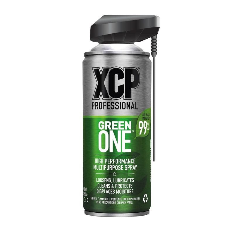 LUBRIFIANT/DEGRIPPANT XCP ONE GREEN MULTIFONCTION HAUTE PERFORMANCE DOUBLE POSITION (AEROSOL 400 ml) - LE PRATIQUE DU MOTARD