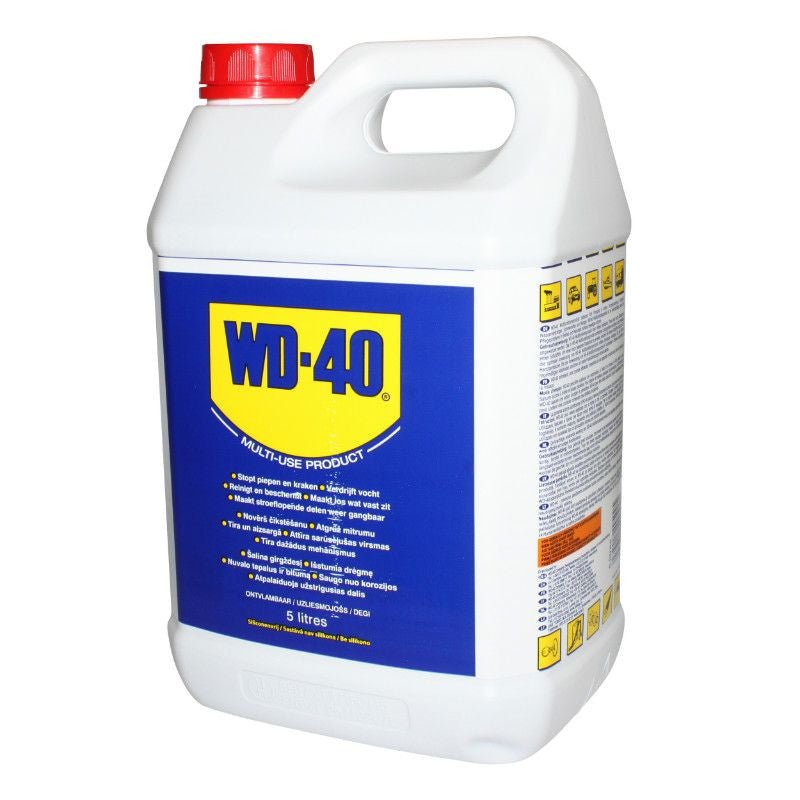 LUBRIFIANT WD - 40 MULTIFONCTION CLASSIQUE (BIDON 5 L) - LE PRATIQUE DU MOTARD