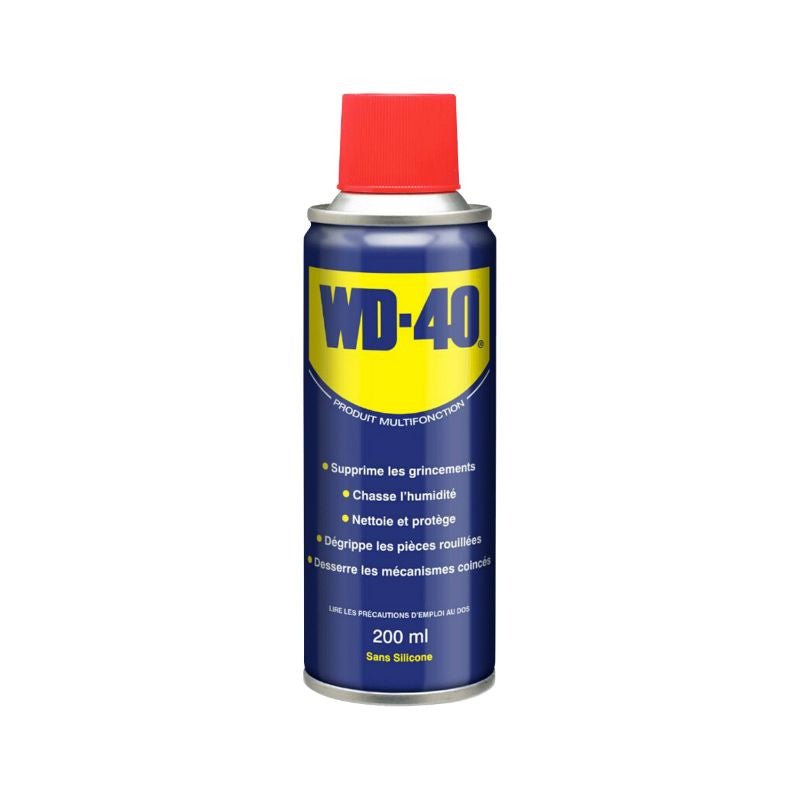 LUBRIFIANT WD - 40 MULTIFONCTION CLASSIQUE (AEROSOL 200 ml) - LE PRATIQUE DU MOTARD