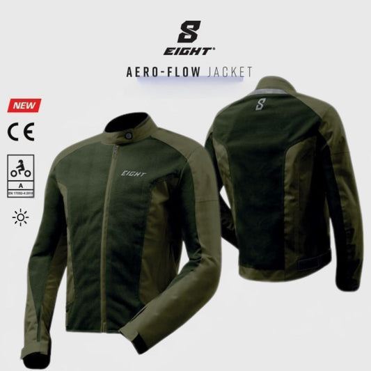 Blouson Moto Homme Été | Aéro - Flow “Kaki / Vert Olive” - LE PRATIQUE DU MOTARD