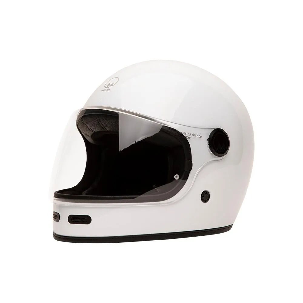 Casque Intégral Vintage Blanc - LE PRATIQUE DU MOTARD