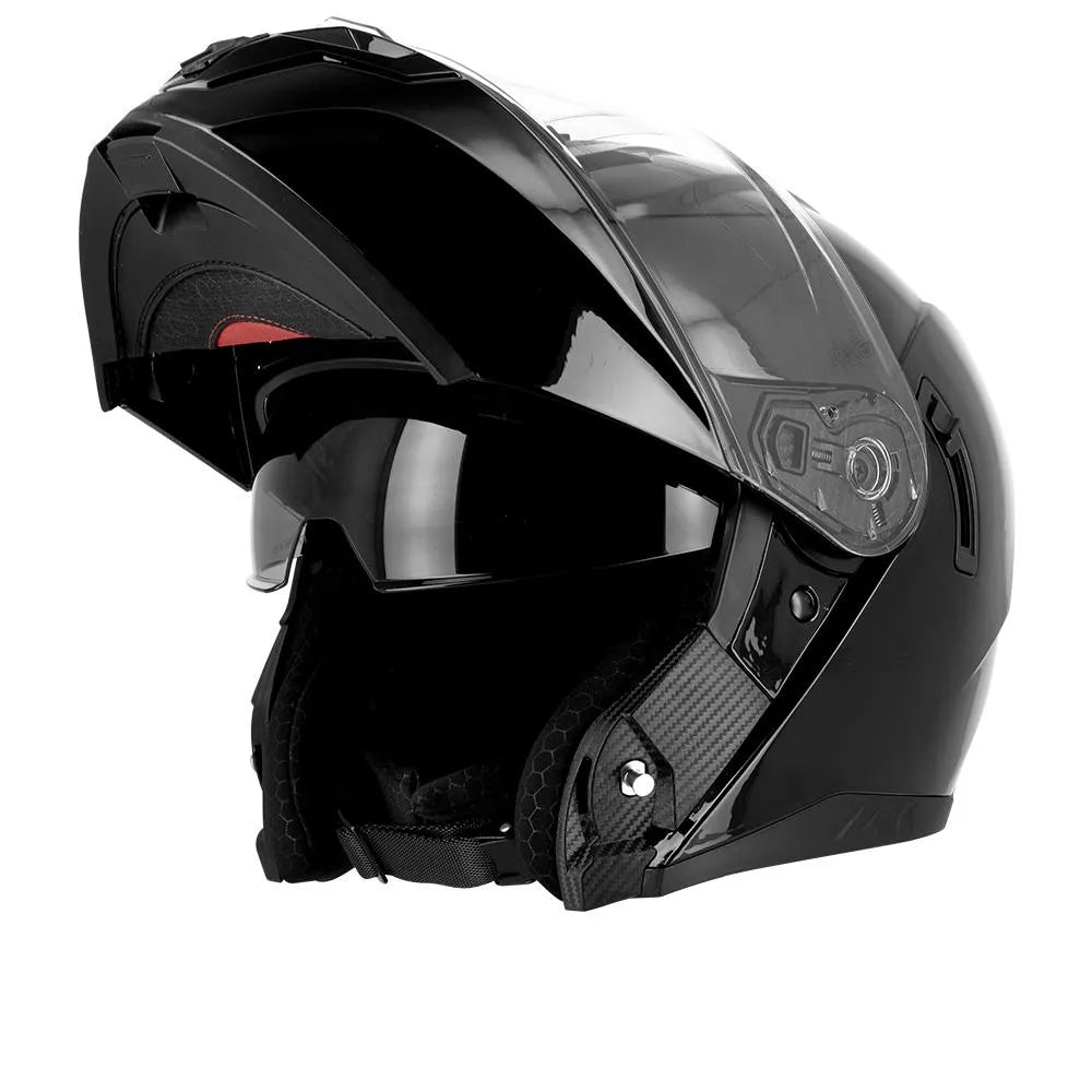 Casque Moto Modulable pour Touring - Noir Brillant - LE PRATIQUE DU MOTARD