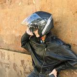 Casque Moto Jet N130 Ekto Noir Mat Rouge | NOX - LE PRATIQUE DU MOTARD