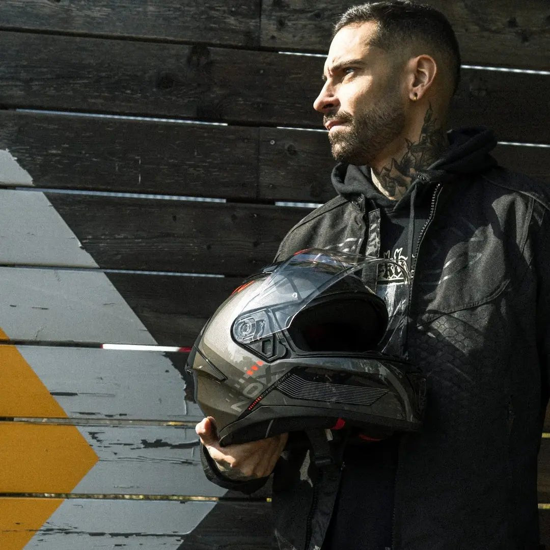Casque Moto Intégral N402 Mentor Noir Rouge | NOX - LE PRATIQUE DU MOTARD