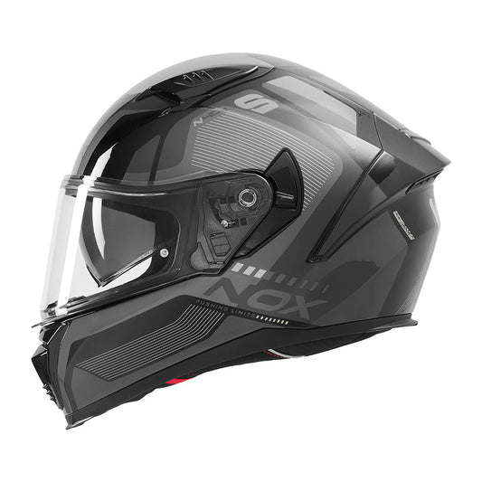 Casque Moto Intégral N402 Mentor Noir Argent | NOX - LE PRATIQUE DU MOTARD