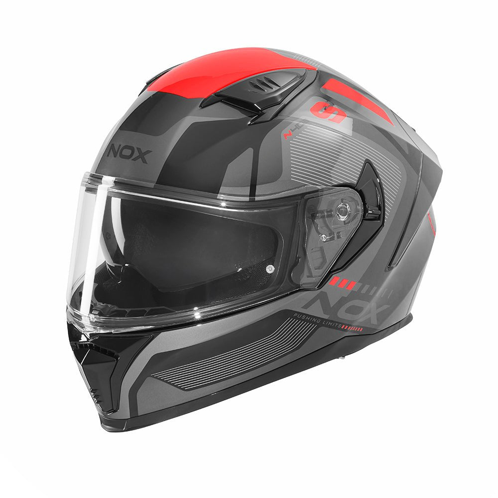 Casque Moto Intégral N402 Mentor Noir Rouge | NOX - LE PRATIQUE DU MOTARD
