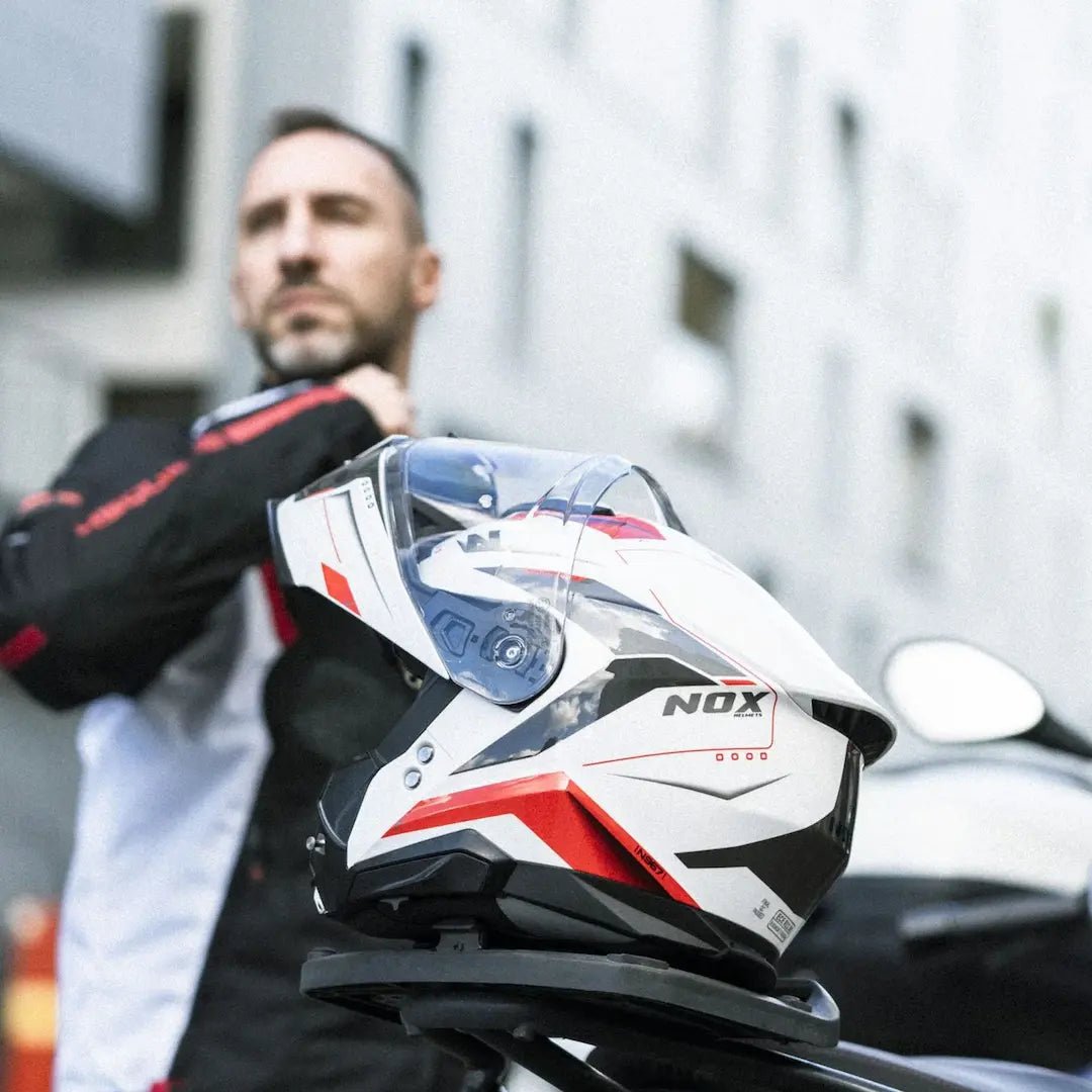 Casque Moto Modulable N967 Bleu Mat | NOX - LE PRATIQUE DU MOTARD