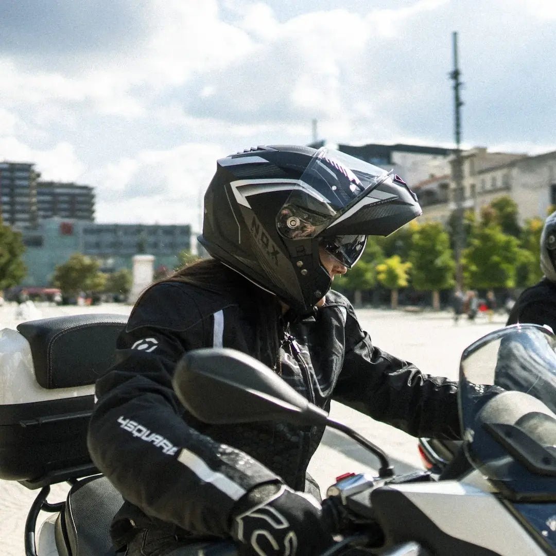 Casque Moto Modulable N968 Shift Noir Mat Argent | NOX - LE PRATIQUE DU MOTARD