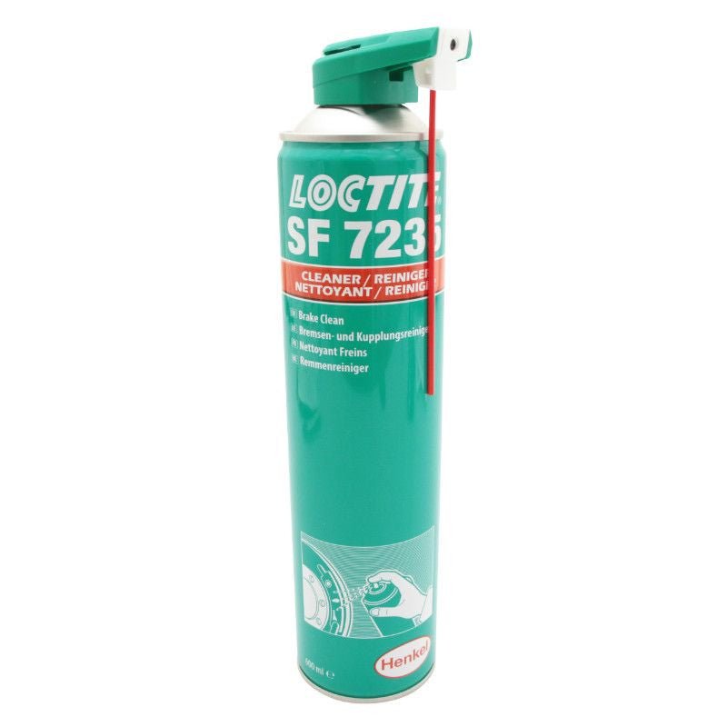 NETTOYANT FREIN LOCTITE SF 7235 (AEROSOL 600 ML) ENLEVE POUSSIERE/GOUDRON/HUILE/GRAISSE QUALITE PREMIUM - LE PRATIQUE DU MOTARD