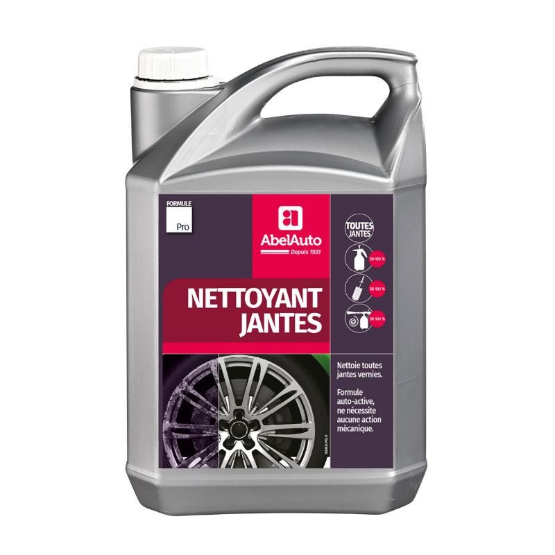 NETTOYANT JANTES ABEL AUTO 5L (MARQUE FRANCAISE) - GAMME PROFESSIONNELLE - LE PRATIQUE DU MOTARD