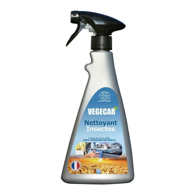 NETTOYANT INSECTES MECACYL VEGECAR 100% D'ORIGINE NATURELLE SPRAY 500 ml (VENDU A L'UNITE) - LE PRATIQUE DU MOTARD