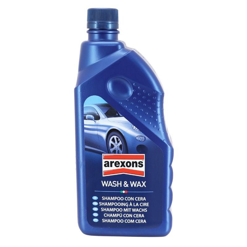 NETTOYANT SHAMPOING CIRE CARROSSERIE AREXONS WASH AND WAX 1L - LE PRATIQUE DU MOTARD