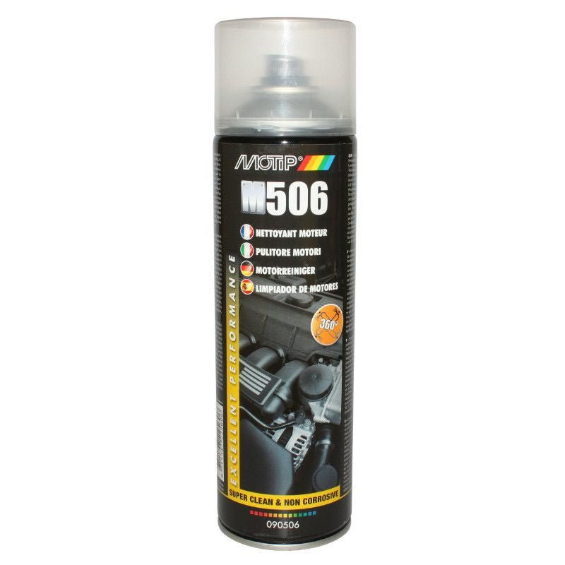 NETTOYANT MOTEUR MOTIP M506 (SPRAY 500ml) - LE PRATIQUE DU MOTARD