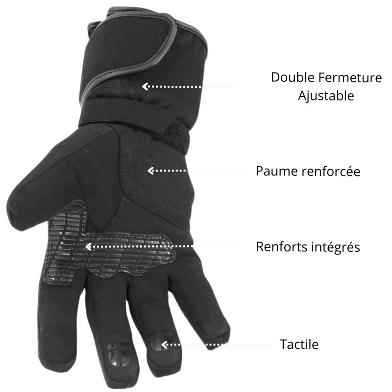 Gants Chauffants Moto Renforcés | HeatPro™ (Homologués CE) - LE PRATIQUE DU MOTARD