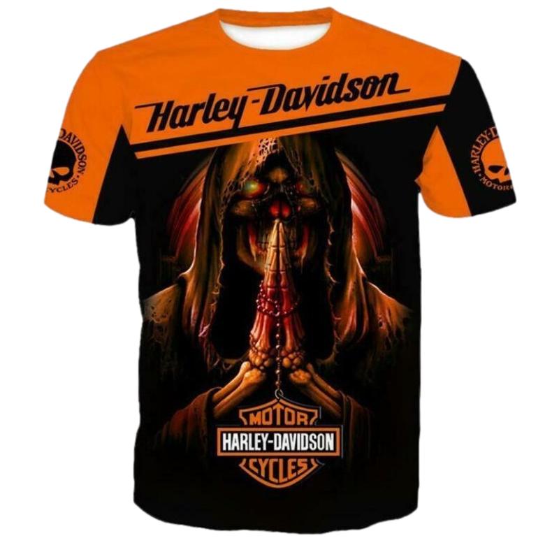 T-Shirt Motard Dark Skull Rider Harley - LE PRATIQUE DU MOTARD