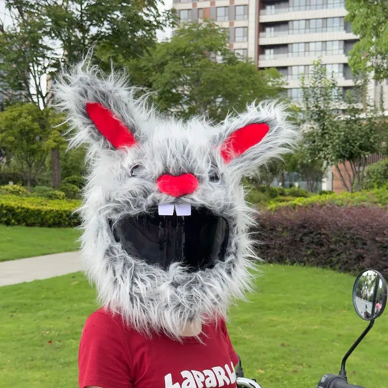 Couvre Casque Moto - Lapin maléfique - LE PRATIQUE DU MOTARD