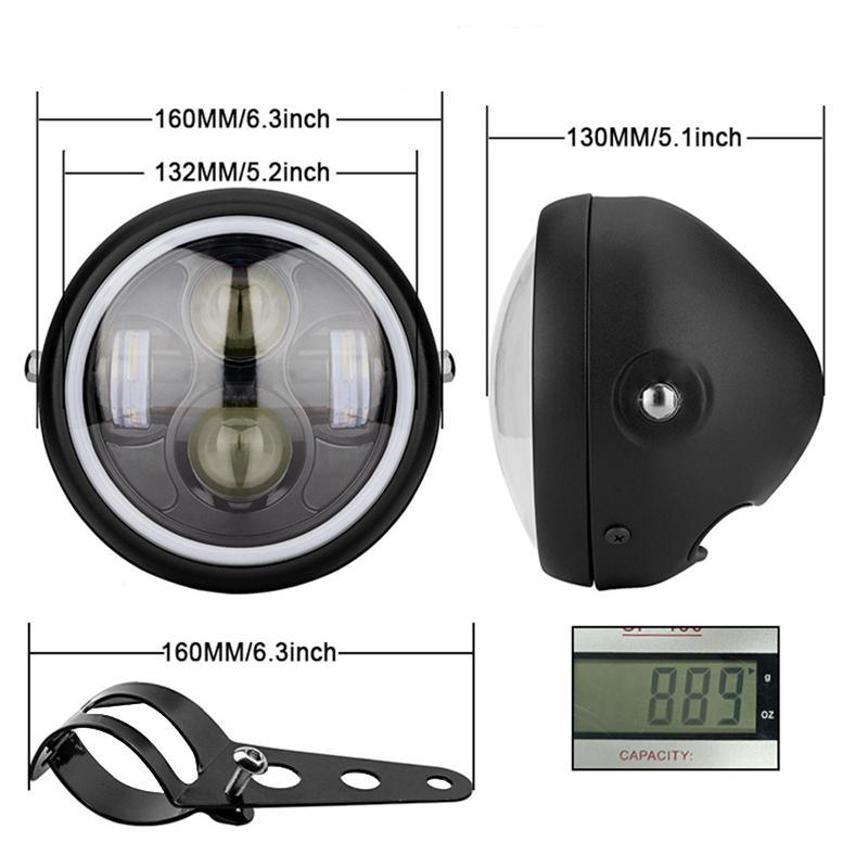 Phare moto LED rond - 5.75pouces - LE PRATIQUE DU MOTARD