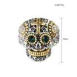 Bague Crâne mexicain Titan – L'emblème brut des hommes de caractère - LE PRATIQUE DU MOTARD