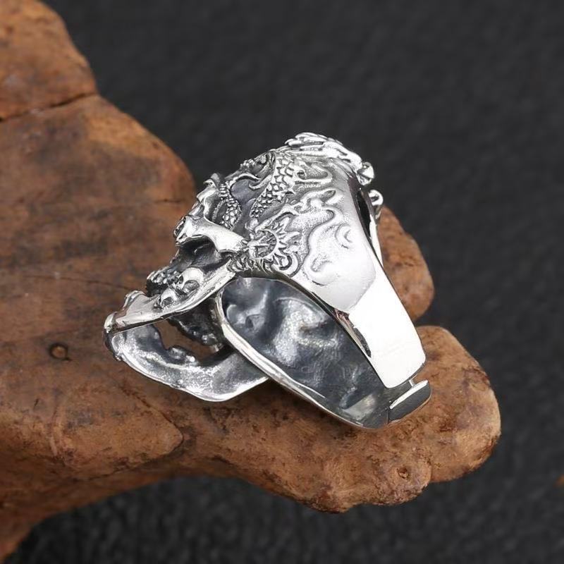 Bague en acier - Tête de mort - LE PRATIQUE DU MOTARD