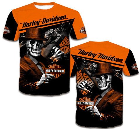 T-Shirt Motard Skull Gangster Harley - Davidson - LE PRATIQUE DU MOTARD