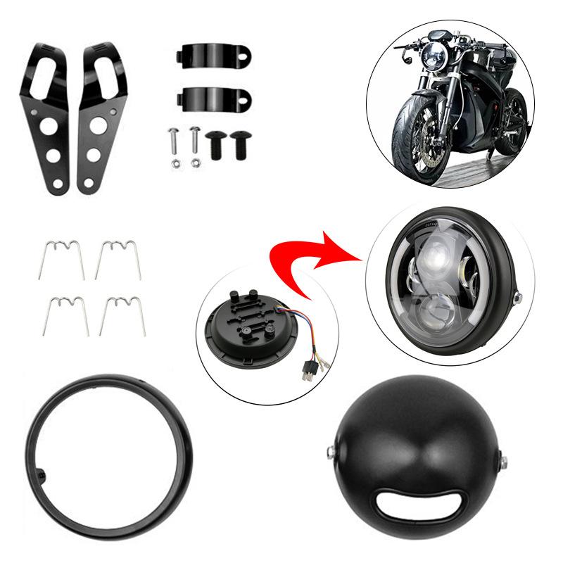 Phare moto LED rond - 5.75pouces - LE PRATIQUE DU MOTARD