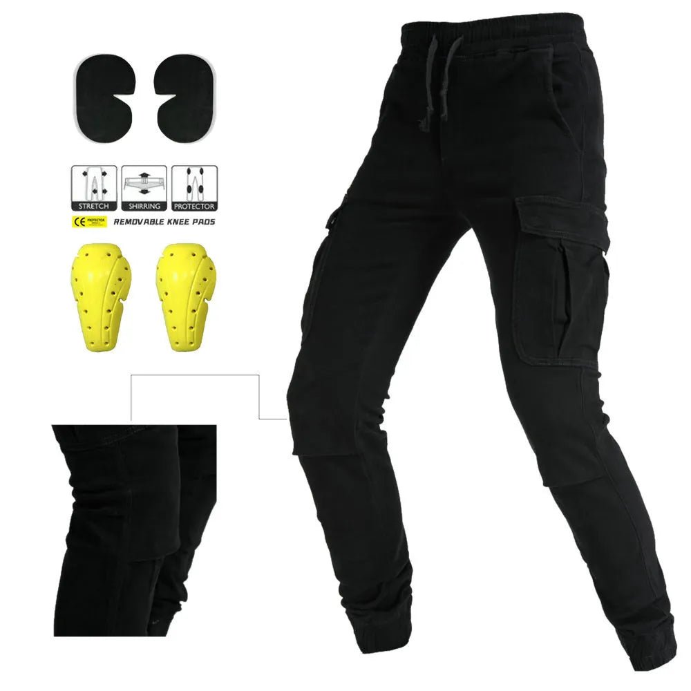 Pantalon moto cargo homme - Noir | UrbanGear™ - LE PRATIQUE DU MOTARD