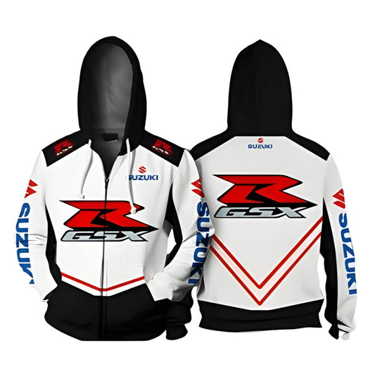 Veste Streetwear à Capuche Zippée Suzuki GSX - R - LE PRATIQUE DU MOTARD