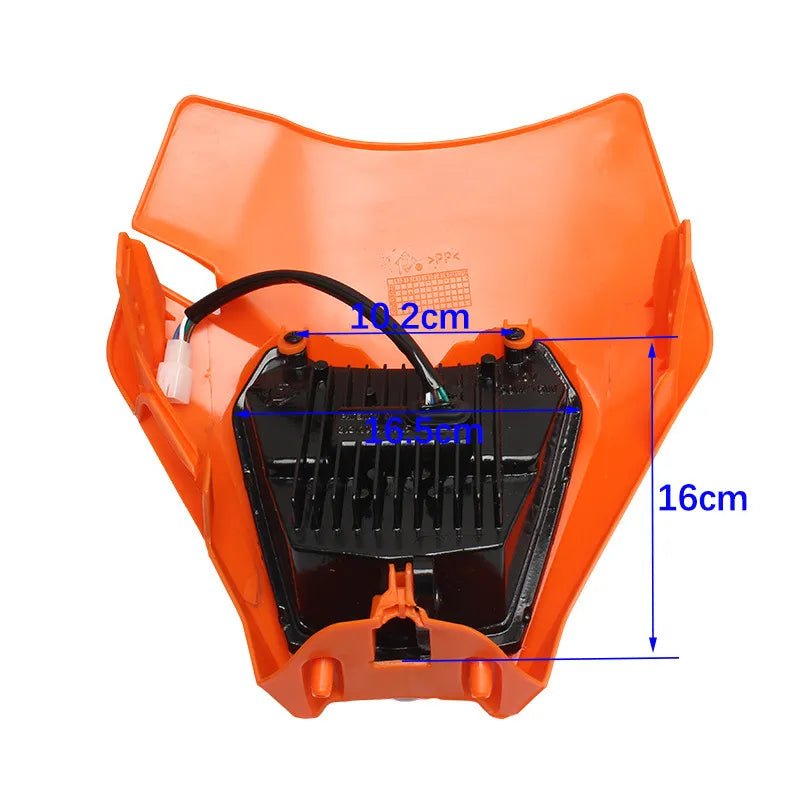 Plaque pour phare LED KTM LC4 600 / 620 / 640 - LE PRATIQUE DU MOTARD