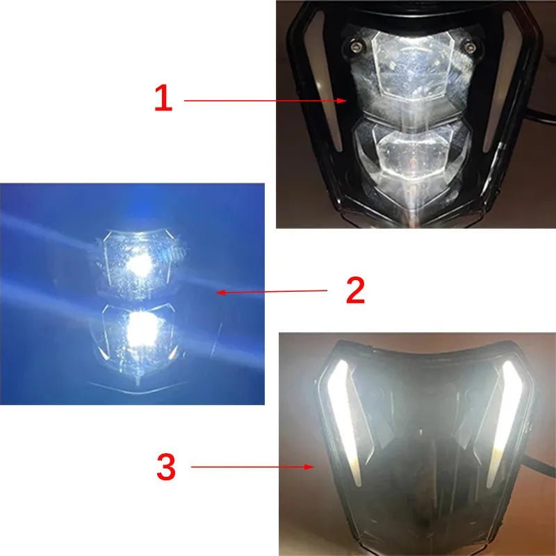 Plaque pour phare LED KTM LC4 600 / 620 / 640 - LE PRATIQUE DU MOTARD