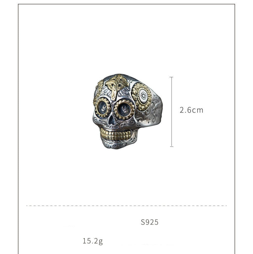Bague Tête de Mort Argent 925 - Chevalière Motard Biker Homme - LE PRATIQUE DU MOTARD