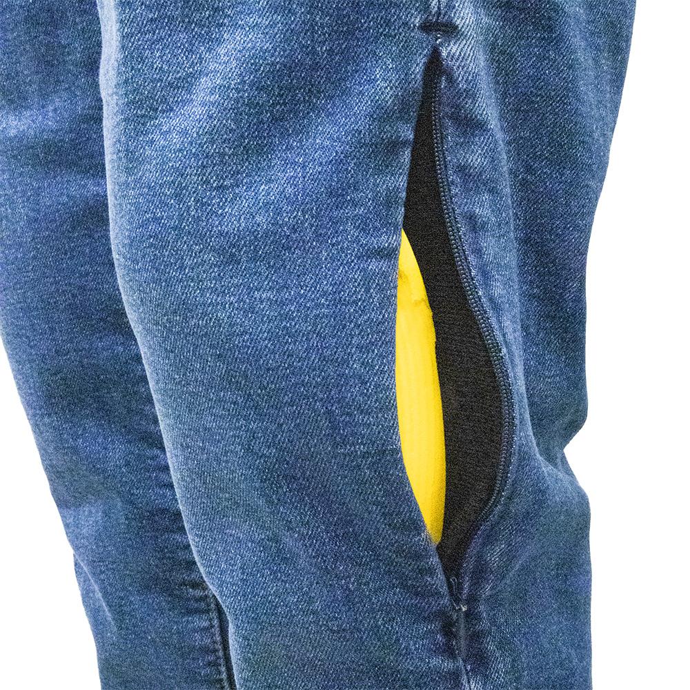 Jean Moto Homme Homologué AA — Coques Genoux et Hanches Incluses — ouverture zippée au genou