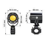 Feux additionnels moto Ecobene PLA8000 - vue de face