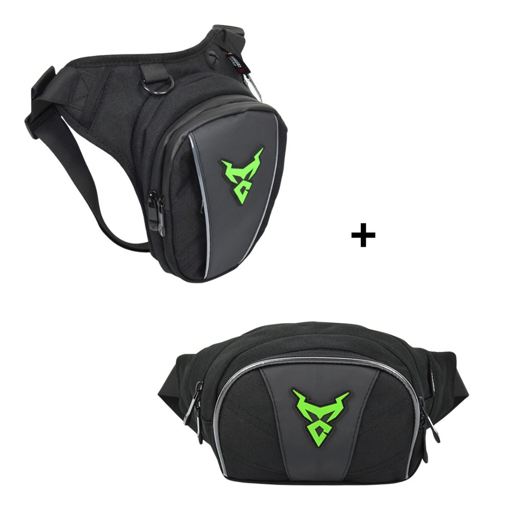 Sacoche de jambe  +  Sac banane motard multifonction