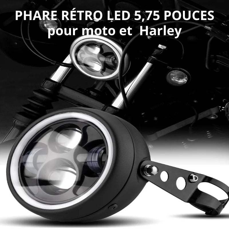 Phare moto LED rond - 5.75pouces - LE PRATIQUE DU MOTARD