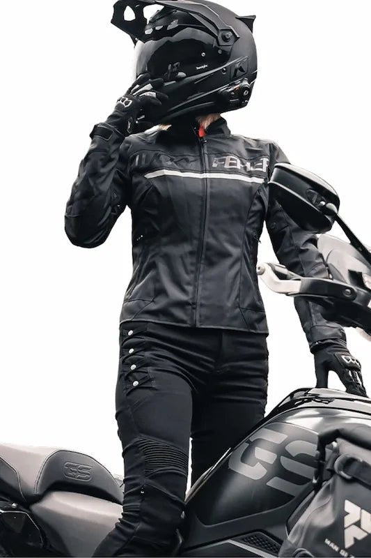 Pantalon Moto Femme Kevlar & Imperméable | RIDERIA™ - LE PRATIQUE DU MOTARD
