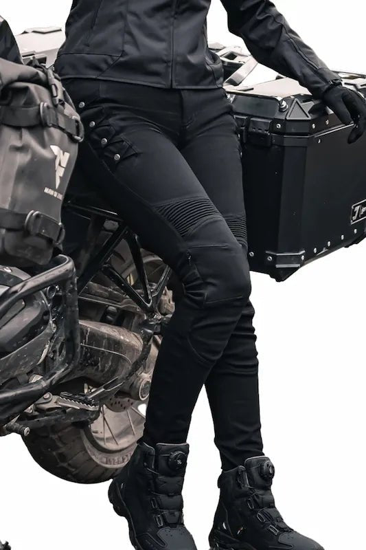 Pantalon Moto Femme Kevlar & Imperméable | RIDERIA™ - LE PRATIQUE DU MOTARD