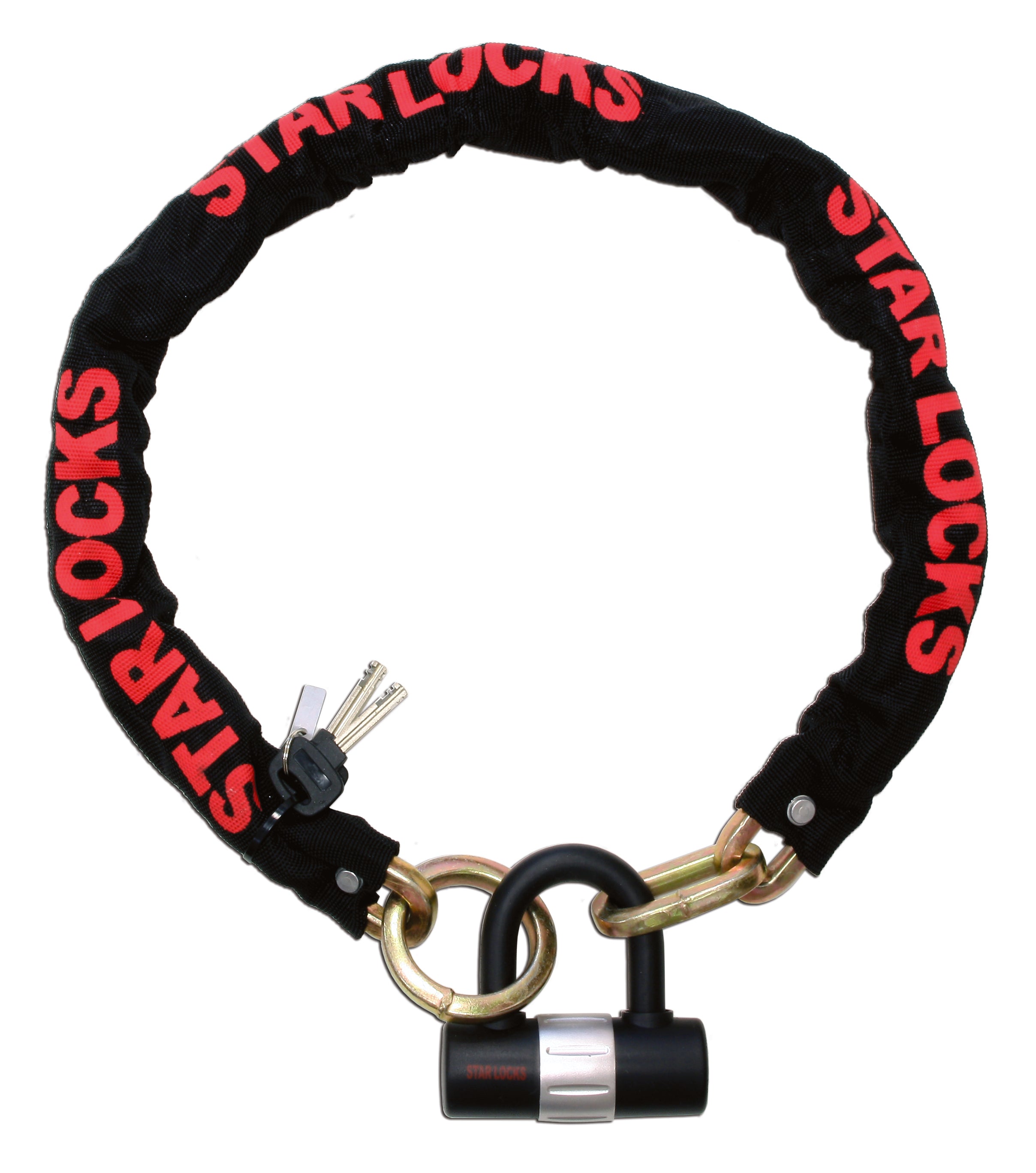 Chaine Antivol Star Locks ROCPAD13 10mm 1 metre avec cadenas