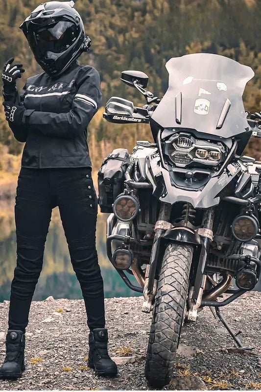 Pantalon Moto Femme Kevlar & Imperméable | RIDERIA™ - LE PRATIQUE DU MOTARD