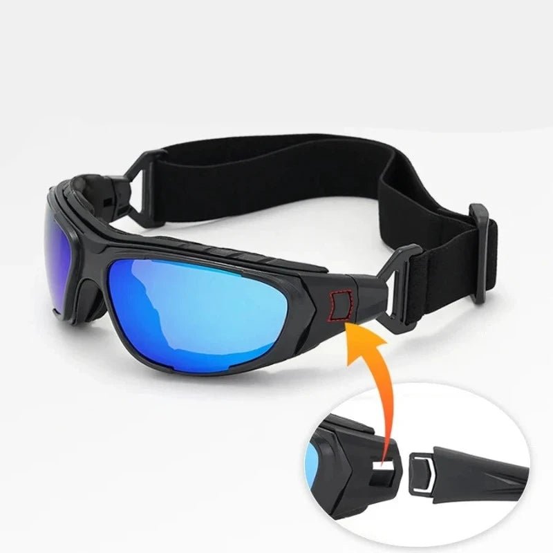 Lunette moto bleu - Full pack C9 - LE PRATIQUE DU MOTARD