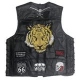 Gilet biker cuir homme - Tiger Spirit - LE PRATIQUE DU MOTARD