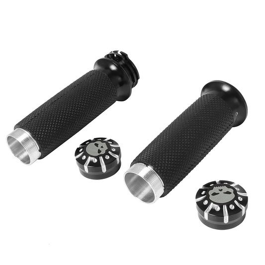 Poignées Harley Davidson universelle Tête de Mort | 22mm - LE PRATIQUE DU MOTARD