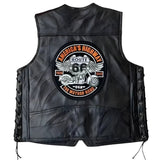 Gilet cuir biker homme - Route 66 Mother Road - LE PRATIQUE DU MOTARD