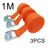 Kit de 3 sangles d'arrimage 1Metre - Orange - LE PRATIQUE DU MOTARD