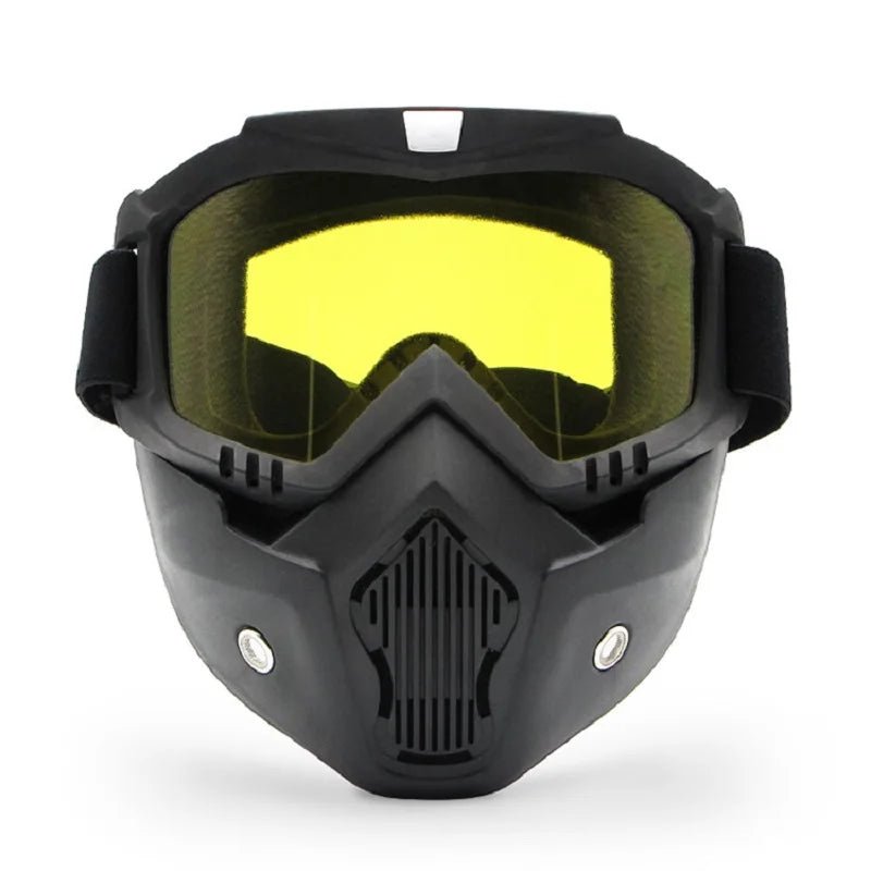 Masque casque moto - Jaune - LE PRATIQUE DU MOTARD