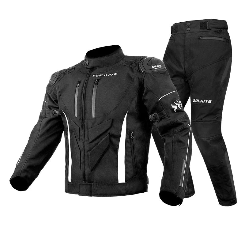 Blouson Moto 4 Saisons SLT06 avec Doublure Amovible et Pantalon Assorti - LE PRATIQUE DU MOTARD