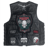 Gilet Cuir Biker Hardcore Skull - LE PRATIQUE DU MOTARD